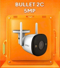 Camera Wi-Fi 5MP ngoài trời IMOU Bullet 2C I F52P I Chống nước IP67 | Chỉ micro, Ko led, Ko loa
