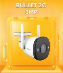 Camera Wifi 3MP ngoài trời IMOU Bullet 2C I F32P I Chống nước IP67 | Chỉ micro, Ko led, Ko loa