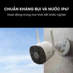 Camera Wifi 3MP ngoài trời IMOU Bullet 2C I F32P I Chống nước IP67 | Chỉ micro, Ko led, Ko loa