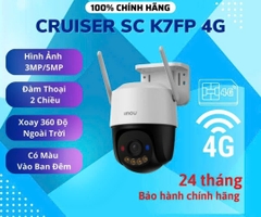 4G Camera ngoài trời 3MP IMOU K7FP-2K (Cruiser SC | Outdoor | FullColor | Sóng sim 4G mọi nhà mạng Việt Nam)