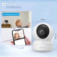 EZVIZ H6C Pro 2K - Camera Wi-Fi H6c Pro 3MP Quay Quét 360 Độ, Chạm để gọi điện, Đàm thoại 2 chiều, Ghi hình màu ban đêm, thùng 30 cái