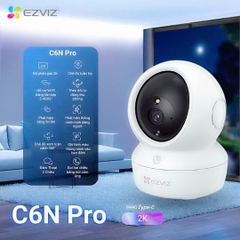 EZVIZ C6N Pro 3K 5MP Camera WI-FI Trong nhà, Quay Quét 360 Độ, Đàm Thoại 2 Chiều - Bản nâng cấp C6N Pro 2K 3MP