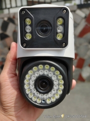 YOOSEE Q42D-16MP Camera WI-FI 2 mắt 42 Led, hộp carton,  PTZ ngoài trời, Xoay 360, đàm thoại, có màu, 2 Anten Wifi 6 - 2.4Ghz, thùng 30c