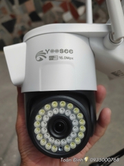 YOOSEE Q42D-16MP Camera WI-FI 2 mắt 42 Led, hộp carton,  PTZ ngoài trời, Xoay 360, đàm thoại, có màu, 2 Anten Wifi 6 - 2.4Ghz, thùng 30c