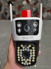 YOOSEE Q40A-18MP Camera Wi-Fi 2 mắt, có Báo động đỏ, hộp đỏ, PTZ ngoài trời, Xoay 360, đàm thoại, có màu, 2 Anten Wifi 6 - 2.4Ghz, thùng 30c