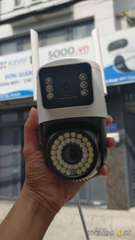 YOOSEE Q42A-16MP Camera WI-FI 2 mắt 42Led, hộp màu,  PTZ ngoài trời, Xoay 360, đàm thoại, có màu, 2 Anten Wifi 6 - 2.4Ghz, thùng 30c