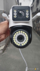 YOOSEE Q42A-16MP Camera WI-FI 2 mắt 42Led, hộp màu,  PTZ ngoài trời, Xoay 360, đàm thoại, có màu, 2 Anten Wifi 6 - 2.4Ghz, thùng 30c