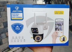 YOOSEE Q42A-16MP Camera WI-FI 2 mắt 42Led, hộp màu,  PTZ ngoài trời, Xoay 360, đàm thoại, có màu, 2 Anten Wifi 6 - 2.4Ghz, thùng 30c