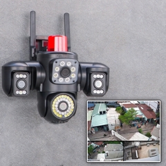 YOOSEE F56JD-20MPX Camera Wi-Fi 4 mắt 3 khung hình, có đèn báo động đỏ, chống trộm (Hộp màu | Bảo hành 12 tháng | Thùng 24c)