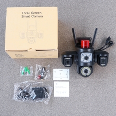 YOOSEE F56JD-20MPX Camera Wi-Fi 4 mắt 3 khung hình, có đèn báo động đỏ, chống trộm (Hộp màu | Bảo hành 12 tháng | Thùng 24c)
