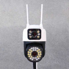 YOOSEE MARCI-16MP Camera Wi-Fi 2 mắt với 34 Led nhỏ, PTZ ngoài trời, Xoay 360, đàm thoại, có màu, 2 Anten Wifi 6 - 2.4Ghz, thùng 30c