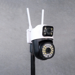 YOOSEE MARCI-16MP Camera Wi-Fi 2 mắt với 34 Led nhỏ, PTZ ngoài trời, Xoay 360, đàm thoại, có màu, 2 Anten Wifi 6 - 2.4Ghz, thùng 30c