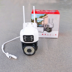 YOOSEE MARCI-16MP Camera Wi-Fi 2 mắt với 34 Led nhỏ, PTZ ngoài trời, Xoay 360, đàm thoại, có màu, 2 Anten Wifi 6 - 2.4Ghz, thùng 30c
