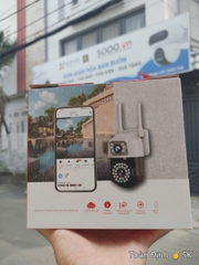 YOOSEE MARCI 16MP - Camera siêu nhỏ Wi-Fi 2 mắt với 34 Led trợ sáng, ngoài trời, Xoay 360, đàm thoại, có màu, 2 Anten Wifi 6 - 2.4Ghz, thùng 30c