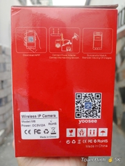 YOOSEE MARCI 16MP - Camera siêu nhỏ Wi-Fi 2 mắt với 34 Led trợ sáng, ngoài trời, Xoay 360, đàm thoại, có màu, 2 Anten Wifi 6 - 2.4Ghz, thùng 30c