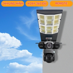4G Solar Camera Đèn Đường V380 LD002 tích hợp ĐÈN ĐƯỜNG | 3 Khung Hình | Có Remote | Dùng Sim 4G mọi nhà mạng Việt Nam