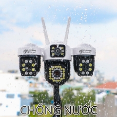 YOOSEE Máy Bay F35 - Camera Wi-Fi 4 mắt 3 khung hình | Tông màu TRẮNG ĐEN | Tích hợp đèn báo động đỏ, chống trộm | Vỏ hộp xanh lá | Bảo hành 12 tháng | Thùng 12c