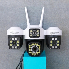 YOOSEE Máy Bay F35 - Camera Wi-Fi 4 mắt 3 khung hình | Tông màu TRẮNG ĐEN | Tích hợp đèn báo động đỏ, chống trộm | Vỏ hộp xanh lá | Bảo hành 12 tháng | Thùng 12c