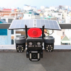 4G Solar Camera HiEasy Pro V560-PRO-30MPX với 4 mắt xoay độc lập (Sim 4G, Tấm pin NLMT 12.000mAh, chân đế dài, xoay 360 độ , đàm thoại, có màu, thùng 12 hộp)