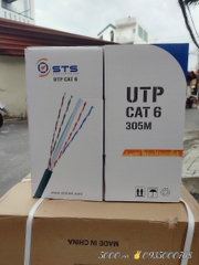 Cáp mạng LAN UTP CAT6 - 8 Lõi CCA - 305 mét - Thùng 2 cuộn - Thương Hiệu STS / VCOM / ENSOHO