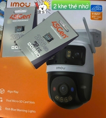(2 Khe Thẻ) IMOU S7UP 11MP (Camera Wi-Fi 3 mắt 3MP + 3MP + 5MP | Tổng lưu trữ lên tới 1TB)