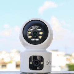 YOOSEE Q84 Red - Camera H7C phiên bản YOOSEE, cổng TypeC, Đế xoay 360 độ , đàm thoại, có màu, 2 mắt 2 khung độc lập, thùng 30c