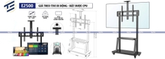 Khung treo tivi DI ĐỘNG ( có 4 bánh xe )