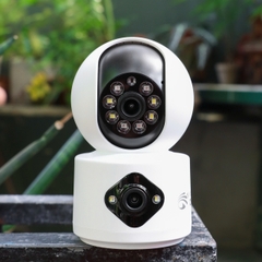 YOOSEE Q82 Red - Camera H7C phiên bản YOOSEE, cổng TypeC, Đế xoay 360 độ , đàm thoại, có màu, 2 mắt 2 khung độc lập, thùng 30c