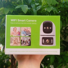 YOOSEE Q86 Green - Yoosee S2xep 3MP Dual Lens, cổng TypeC, Đế xoay 360 độ , đàm thoại, có màu, 2 mắt 2 khung độc lập, thùng 30c