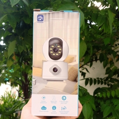 YOOSEE Q88 Blue - Cổng TypeC, Đế xoay 360 độ , đàm thoại, có màu, 2 mắt 2 khung độc lập, thùng 30c, tên khác QS415-C | Q5