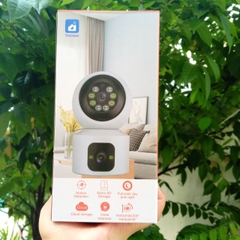 YOOSEE Q84 Red - Camera H7C phiên bản YOOSEE, cổng TypeC, Đế xoay 360 độ , đàm thoại, có màu, 2 mắt 2 khung độc lập, thùng 30c