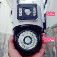 YOOSEE Q42D quốc dân - Điện áp 12V2A, có LAN , đàm thoại, có màu, 2 mắt 2 khung độc lập, thùng 30c, tên khác: JT-8696QJ | QT36 | QPT36 + 6 (số LED mắt xoay)