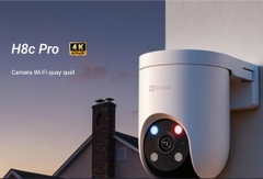 *(5.0Ghz) EZVIZ H8c Pro Wi-Fi 3K (5MP, đèn ĐỎ XANH) - Cảnh báo tức thì, Hợp chuẩn An ninh | Đêm vẫn có màu | Đàm thoại | Xoay 360 | Tích hợp luôn AI nhận diện người và xe | Wifi 2 tần số 2.4Ghz và 5.0Ghz - Mua kèm H3C/C3TN 2MP, giảm 20,000đ