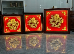 Tranh Rồng Dát Vàng – Kim Long Khai Vận | Quà Tặng Phong Thủy Dát Vàng Cao Cấp