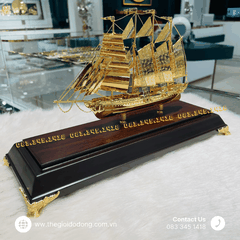 Quà Tặng Thuyền Buồm Dát Vàng 24k (cỡ đại)