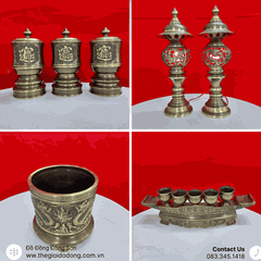 Bộ Đỉnh Đồng Tam Sự Thờ Gia Tiên
