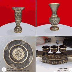 Bộ Đỉnh Đồng Tam Sự Thờ Gia Tiên