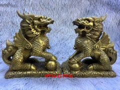 Tượng Kỳ Lân Cánh Bằng Đồng