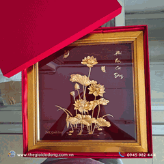 Tranh Hoa Sen dát vàng Phú Quý Cát Tường – Quà tặng sang trọng, ý nghĩa và đẳng cấp