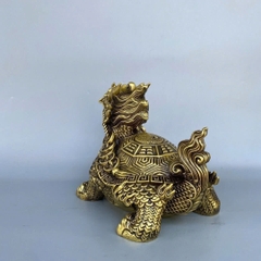 Long Quy Bát Quái Phong Thủy Ngậm Ngũ Đế Bằng Đồng