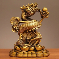 Tượng Rồng Bằng Đồng - Rồng Đế Tiền Phong Thủy Cao Cấp