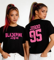 BLACKPINK- Áo thun nữ tay ngắn cotton chuẩn Hàn Quốc