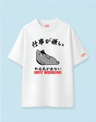 ÁO OVERSIZE_ UNISEX HATE WORKING