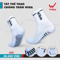Tất chống trơn dệt kim cao su đủ màu Wika Sport