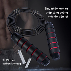 Dây nhảy thể dục lõi thép có tạ sắt dài 2.7m