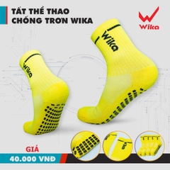 Tất chống trơn dệt kim cao su đủ màu Wika Sport