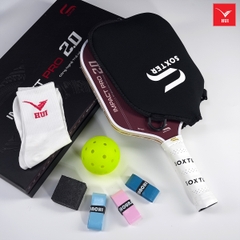 Vợt pickleball Soxter Impact Pro 2.0 - lõi gen4 thế hệ mới - Mặt vợt Carbon + Teflon