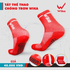 Tất chống trơn dệt kim cao su đủ màu Wika Sport