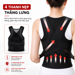 Đai chống gù lưng HUIFIT nẹp thẳng lưng, hỗ trợ chỉnh thẳng dáng, định hình lưng cho nam nữ