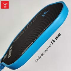 Vợt Pickleball Wika Header - Carbon T1000 cao cấp siêu nhám vân 3K - chiều dày viền 16mm